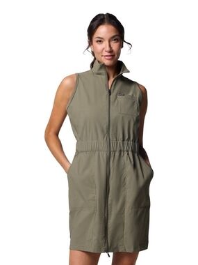 Columbia Women's Olive Sleeveless Utility Zip Dress